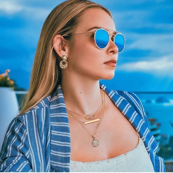 NWT Wool + Pepper Co. Initial Dainty Gold Layer Necklace - Picture 3 of 6